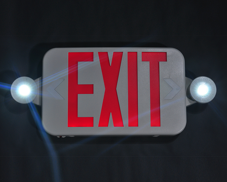 JLECE2RW-New Compact Red Exit Exit Combo