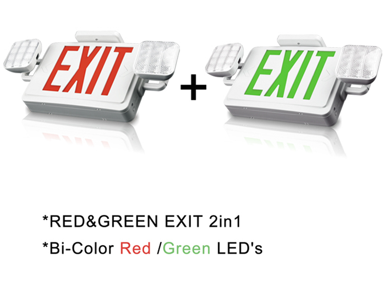 JLEC2BCW-BI-COLOR LED COMBO COMBO Znak izlaska u hitnu pomoć s LED glavama