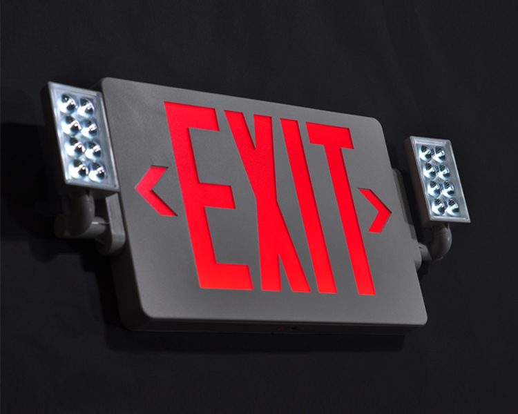 JLECD2RW-EMEMENCE EXIT SVIJELO SVJETLO s crvenim slovima