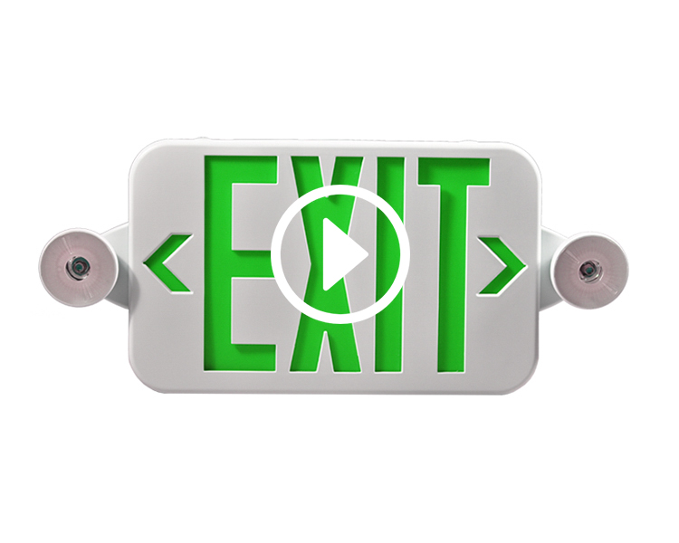 JLECE2GW-New Compact Green Exit znak