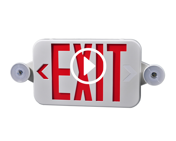 JLECE2RW-New Compact Red Exit Exit Combo